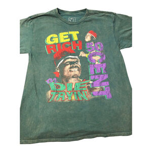 50 Cent Graphic T-Shirt Large Green